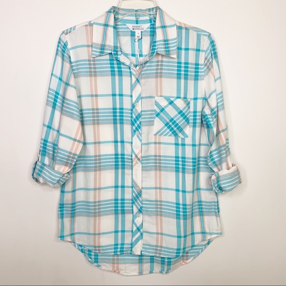 Stitch Fix l Market & Spruce Plaid Button Down Top - Picture 9 of 9